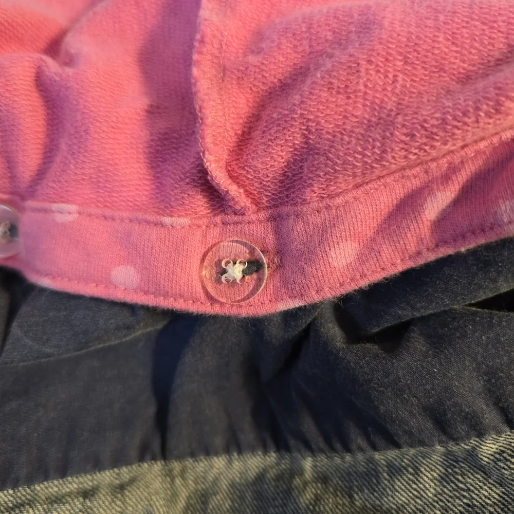 Kids Denim Jacket with Pink Hood